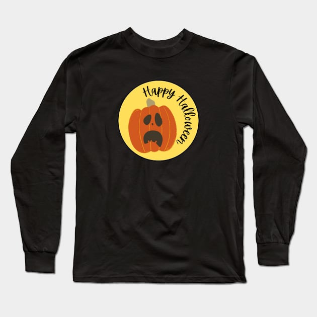 Happy Halloween Scary Pumpkin Long Sleeve T-Shirt by swagmaven